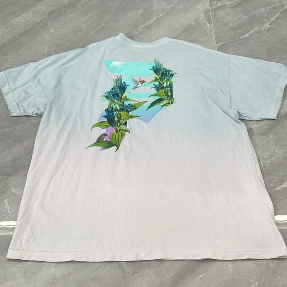 Men’s Primitive Skateboarding Hummingbird Floral Cotton Short Sleeve Shirt XL - Picture 10 of 14